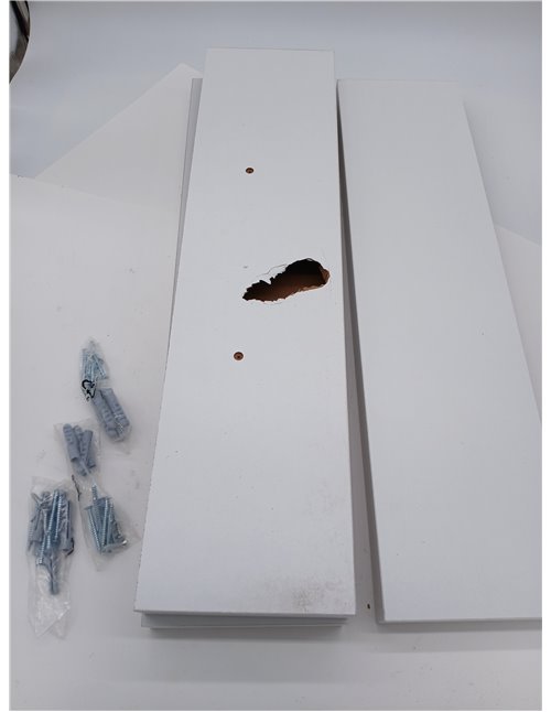 Relaxdays Estantes Pared Colgantes, Pack de 3, 60 x 15 cm, Baldas Flotantes, MDF, Diseño Moderno, Set Repisas, Blanco
