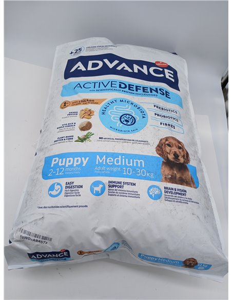 Advance Medium Puppy, Pienso para Perros Puppy (2 a 15 meses) de Razas Medianas con Pollo, 12kg