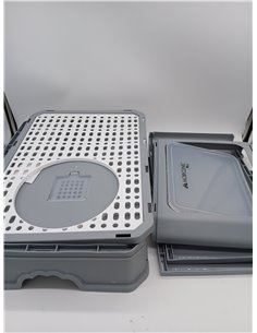 Mobiclinic® Pets, Arenero Gatos Cubierto, Cajón extraíble, Incluye Pala, Catbox, Doble Entrada Frontal y Superior con Tapa, Reji 2