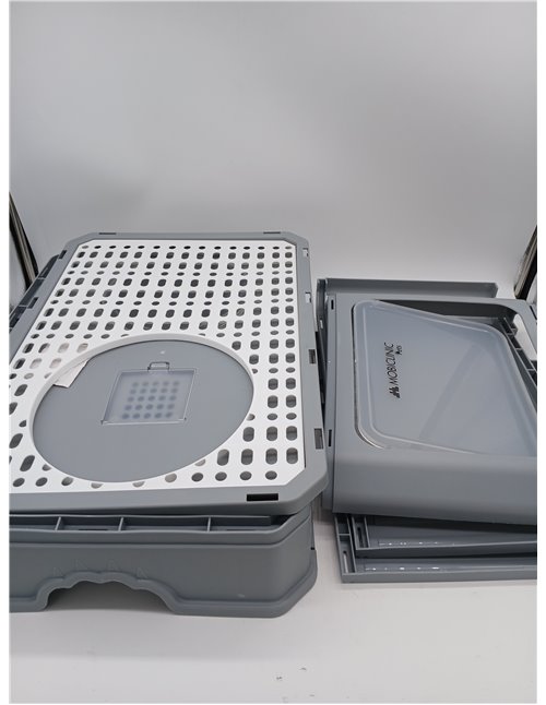 Mobiclinic® Pets, Arenero Gatos Cubierto, Cajón extraíble, Incluye Pala, Catbox, Doble Entrada Frontal y Superior con Tapa, Reji