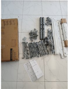 SONGMICS Tendedero, Plegable de 4 Niveles, Móvil, con Ruedas, Alas Plegables, 63,5 x 128 x 173 cm, Gran Capacidad, Montaje Fácil 2