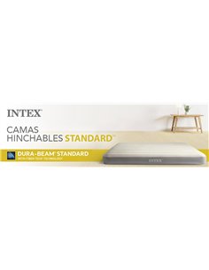 INTEX Colchón Inflable con Hinchador Integrado Fiber-Tech Downy