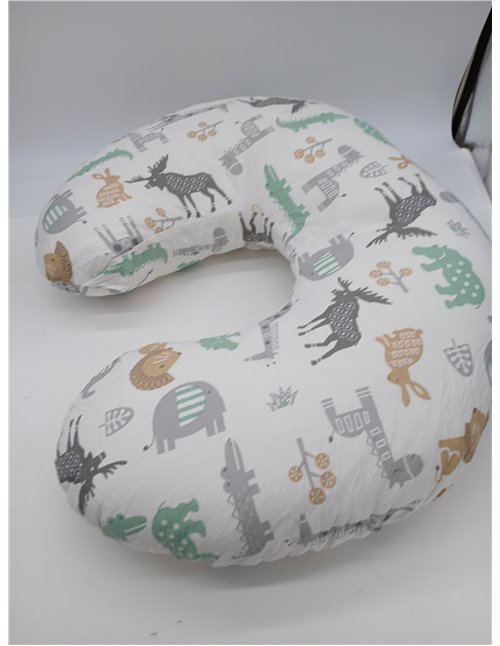 Almohada de lactancia, almohada ergonómica de apoyo para bebé, almohadas de alimentación esenciales para biberón y lactancia, re