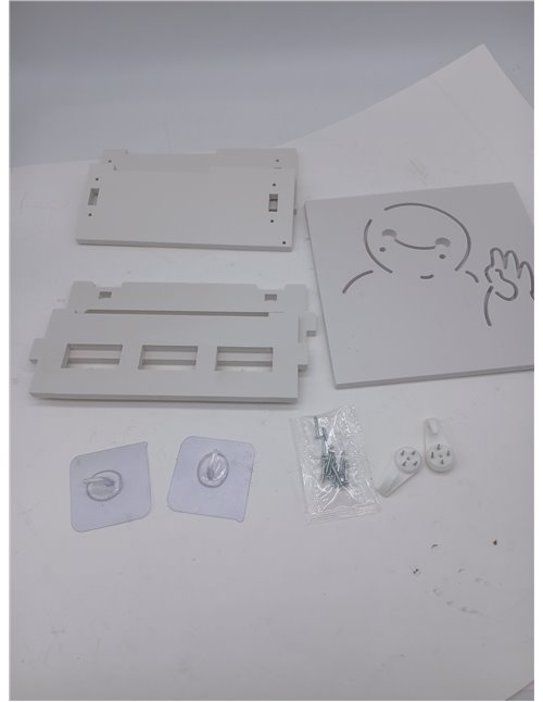 Caja Router, Caja Router Pared, Router Rack 22 * 20 * 8.5 CM, Soporte Router Pared para Ocultar Cables Y Tomas de Router Blanco