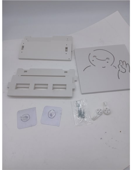 Caja Router, Caja Router Pared, Router Rack 22 * 20 * 8.5 CM, Soporte Router Pared para Ocultar Cables Y Tomas de Router Blanco