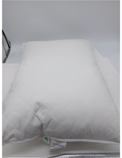 Almohada de Plumas Deodar 50x70, Almohada de Dormir de Lujo de Plumas de Oca, Funda 100% Algodón Orgánico, Lavable, Certificado 