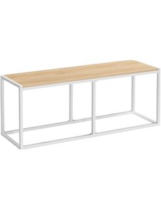 HOOBRO Banco, Taburete de Comedor, Banco de Cocina de 120 x 30 x 46.5 cm, Taburete de Desayuno de Estilo Industrial, Estructura 