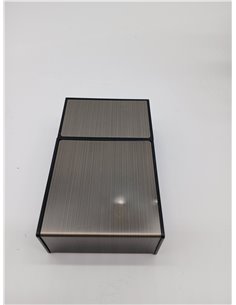  Estuche para cigarrillos con encendedor para 100 mm, capacidad magnética de 20, encendedor recargable resistente al viento 2