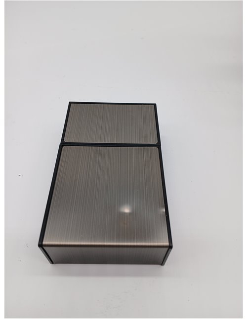  Estuche para cigarrillos con encendedor para 100 mm, capacidad magnética de 20, encendedor recargable resistente al viento