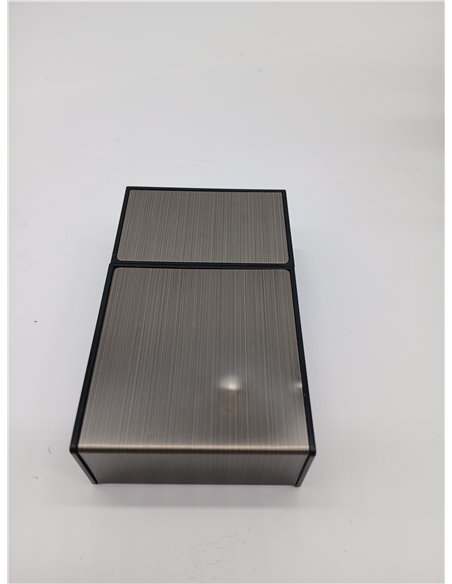  Estuche para cigarrillos con encendedor para 100 mm, capacidad magnética de 20, encendedor recargable resistente al viento
