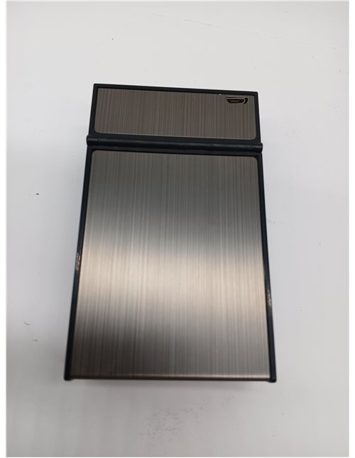  Estuche para cigarrillos con encendedor para 100 mm, capacidad magnética de 20, encendedor recargable resistente al viento