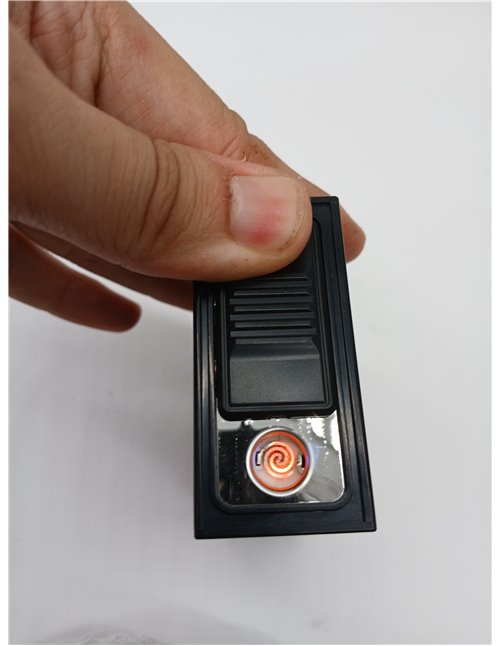  Estuche para cigarrillos con encendedor para 100 mm, capacidad magnética de 20, encendedor recargable resistente al viento