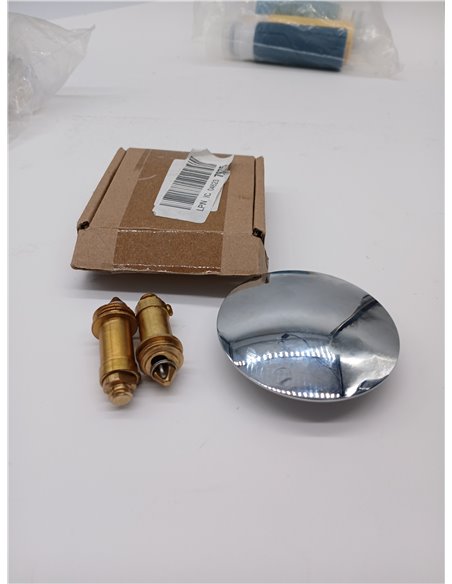 tapones de repuesto para fregadero, tapón de latón apto para 36-39 mm, para uso en cocinas y baños, tapón de lavabo cromado de 6