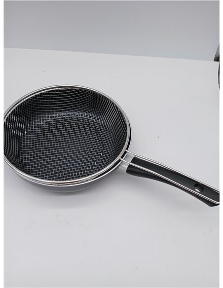 IBILI - Sarten freidora con cestillo indubasic, 26 cms, Aluminio, Antiadherente, Apto para induccion