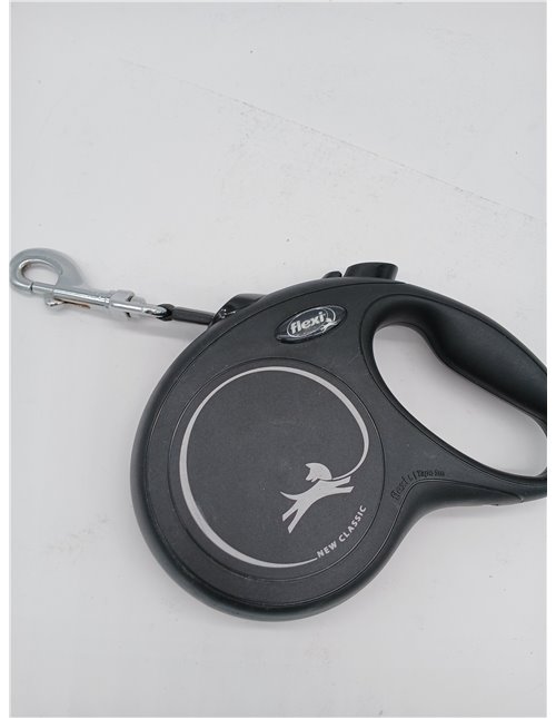 flexi® Classic S Cordón 8 m negro, correa extensible para perros hasta máx. 12 kg