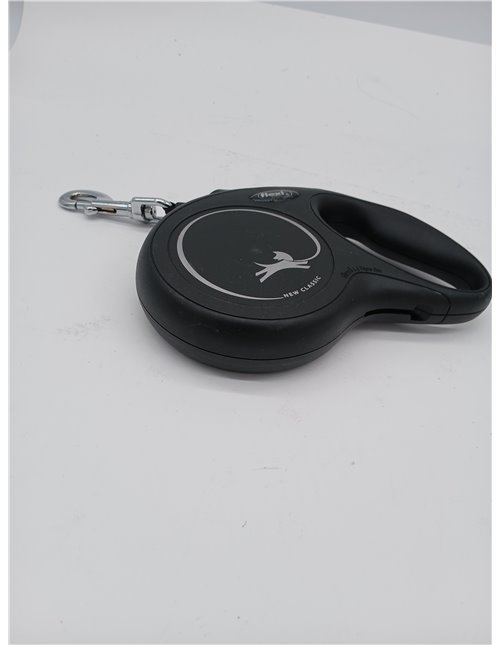 flexi® Classic S Cordón 8 m negro, correa extensible para perros hasta máx. 12 kg