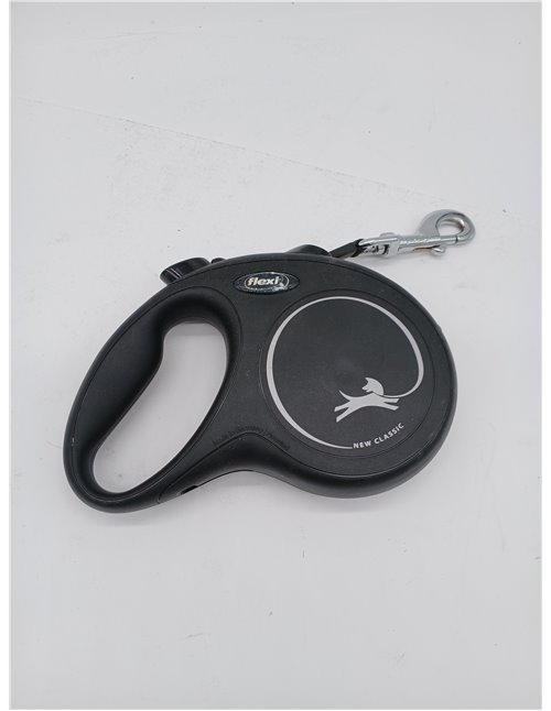 flexi® Classic S Cordón 8 m negro, correa extensible para perros hasta máx. 12 kg