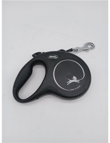 flexi® Classic S Cordón 8 m negro, correa extensible para perros hasta máx. 12 kg