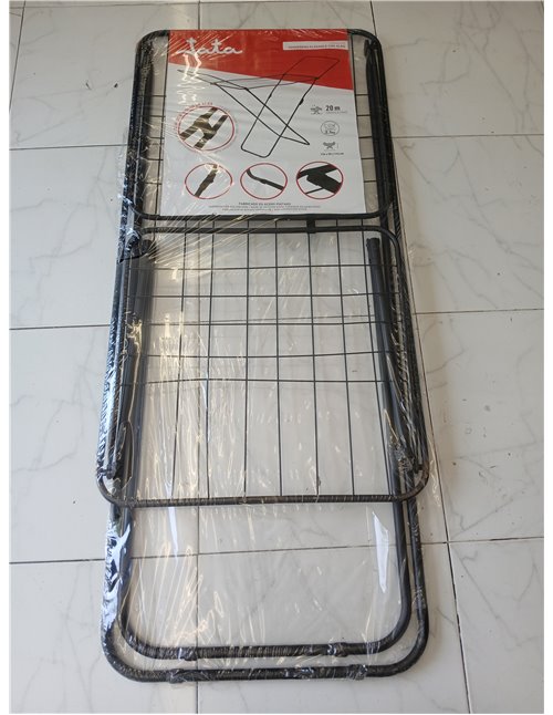 JATA HOGAR HTEN2370 - Tendedero Plegable con Alas 20 m, Acero Pintado, Tendedero Interior y Exterior, Compacto y Resistente, Ala