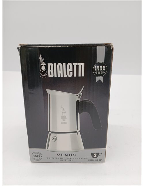 Bialetti Venus Coffee Maker, Anti-Scald Handle, Not Suitable for Induction, 2 Cups (85 ml), Stainless Steel