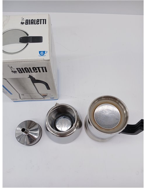 Bialetti Venus Caffettiera in Acciaio Inox, Adatta all'Induzione, Inossidabile, Argento, 6 Tazze