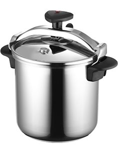 Magefesa Star Recta - Olla Express Tradicional 14L, Acero Inoxidable 18/10, para Todo Tipo de Cocinas, Inducción, 3 Sistemas de 
