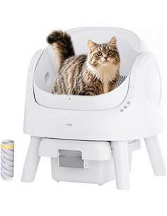 PetPivot Self-Cleaning Litter Box with Open Design and Large Capacity, Automatic and Manual Modes, Quick Cleaning and Easy to Sh