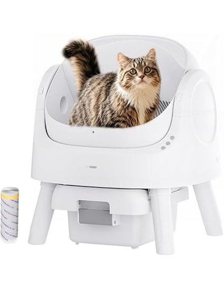 PetPivot Self-Cleaning Litter Box with Open Design and Large Capacity, Automatic and Manual Modes, Quick Cleaning and Easy to Sh