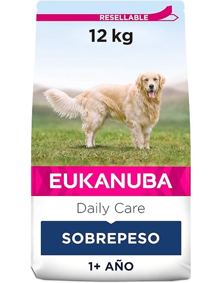 EUKANUBA Daily Care Low Fat Overweight Sterilized Dry Dog Food, 12 kg (Pack of 1)