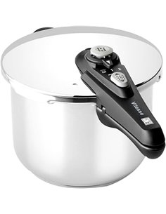 BRA Vitesse Olla Express de 4 Litros, Fabricada en Acero Inoxidable 18/10, Con 2 Programas de Cocción y Sistema de Bloqueo de Ap