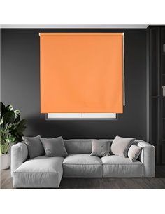 Blindecor Draco Estor enrollable opaco liso - Naranja, 100 x 230 cm (Ancho por Alto). Tamaño de la Tela 97 x 225 cm. Estores tér