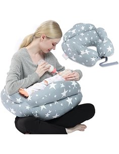 Chilling Home Almohada Embarazada XXL,Cojin Lactancia Bebe para Dormir, Almohada de Embarazo con Almohada Interior y Funda de Al