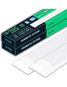 V-TAC 2 x LED Display Luminaria 60 cm – 20 W – Samsung Chip – Rectangular Lamp 2400 Lumen IP20 for Wall, Garage, Shop – LED Tube