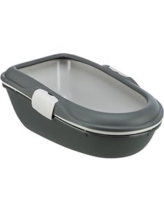 Trixie Bandeja Higiénica Arenero Gatos - Bandeja Sanitaria Gatera Arenero WC Gato Caja De Arena con Borde Berto 39 x 22 x 59 cm 
