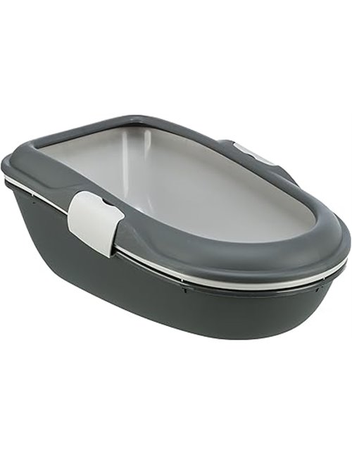 Trixie Bandeja Higiénica Arenero Gatos - Bandeja Sanitaria Gatera Arenero WC Gato Caja De Arena con Borde Berto 39 x 22 x 59 cm 