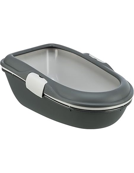 Trixie Bandeja Higiénica Arenero Gatos - Bandeja Sanitaria Gatera Arenero WC Gato Caja De Arena con Borde Berto 39 x 22 x 59 cm 