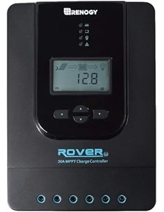 Renogy Regulador Panel Solar MPPT 30A, regulador de carga solar Mppt 30A, control de carga solar 12 V/24 V, regulador solar MPPT