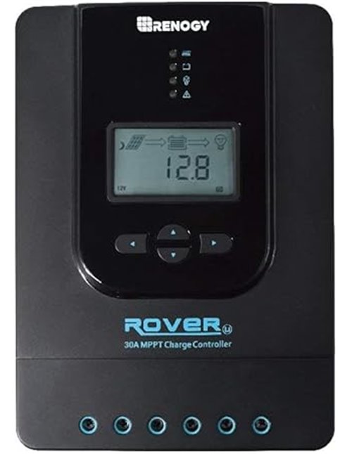 Renogy Regulador Panel Solar MPPT 30A, regulador de carga solar Mppt 30A, control de carga solar 12 V/24 V, regulador solar MPPT