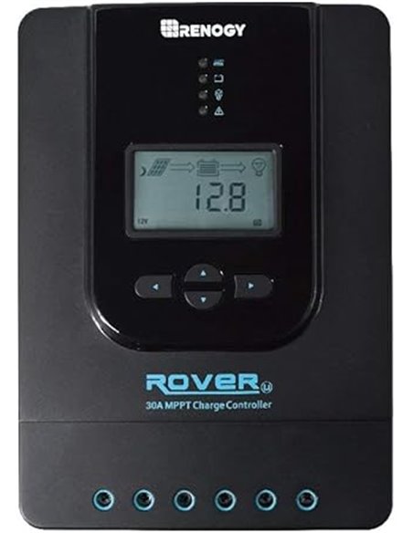 Renogy Regulador Panel Solar MPPT 30A, regulador de carga solar Mppt 30A, control de carga solar 12 V/24 V, regulador solar MPPT