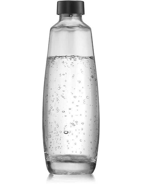 Sodastream - Jarra de Vidrio para Máquina de Agua con Gas Duo, Transparente, Apto para Lavavajillas Botella de Vidrio, 1 L