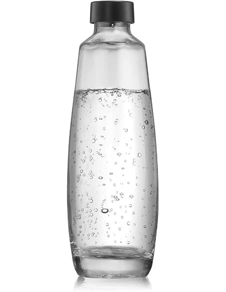 Sodastream - Jarra de Vidrio para Máquina de Agua con Gas Duo, Transparente, Apto para Lavavajillas Botella de Vidrio, 1 L