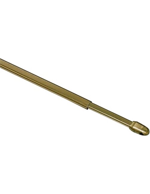GARDINIA Barra para cortinas, Aluminio, Bronce, 40-65 cm, 2 unidades