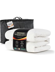 Deodar Edredón de plumón 220x240cm,edredón para Todo el año con 2930g de Relleno de plumón y Plumas,100% algodón, Suave,Lavable,
