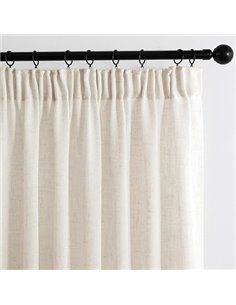 MIULEE Two-Piece Translucent Linen Curtains Set Modern Curtains for Two Balcony Doors Curtains for Living Room Bedroom 2 Pieces 