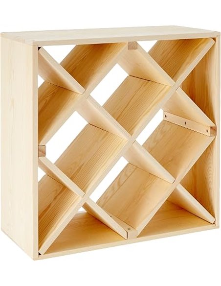 Zeller 13171 Botellero, Madera, Marrón, 52x25x52 cm
