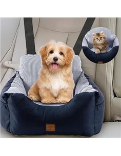Asiento Perro Coche Pequeño Mediano,Asiento Elevador de Coche para Perros y Gatos,Asiento de Seguridad para Mascotas con Bolsa d