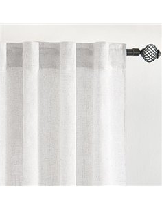 MIULEE Two-Piece Translucent Linen Curtains Set Curtains for Living Room Bedroom Modern Curtains for Two Balcony Doors 2 Pieces 
