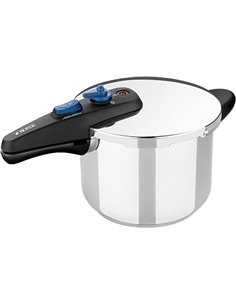 MONIX Veloce | Olla a presión rápida de 4 litros, acero inoxidable, apta para todo tipo de cocinas