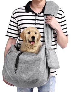 Ownpets Bolsa de Viaje para Mascotas, Bolso Perro Pequeño con Correa Ajustable, Bolsa de Transporte para Perro Pequeño y Almohad
