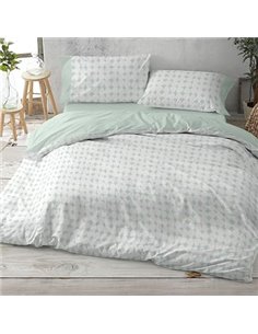 Burrito Blanco | Fundas nórdicas Estampadas | Cama de 150 a 160cm. (+Medidas Disponibles) | Diseño 139 | Color Menta (150-160x19